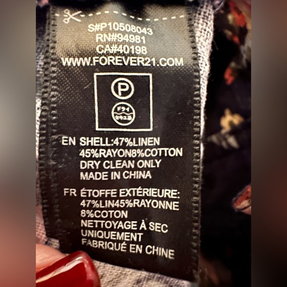 Forever 21 Floral Button-Up Mini Skirt Linen Blend Medium - Picture 4 of 4